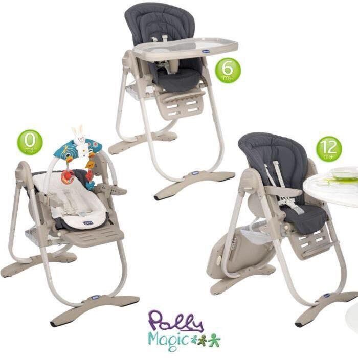 Chaise haute Polly Magic Relax 4 roues, Chicco de Chicco